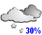 Chance of flurries (30%)